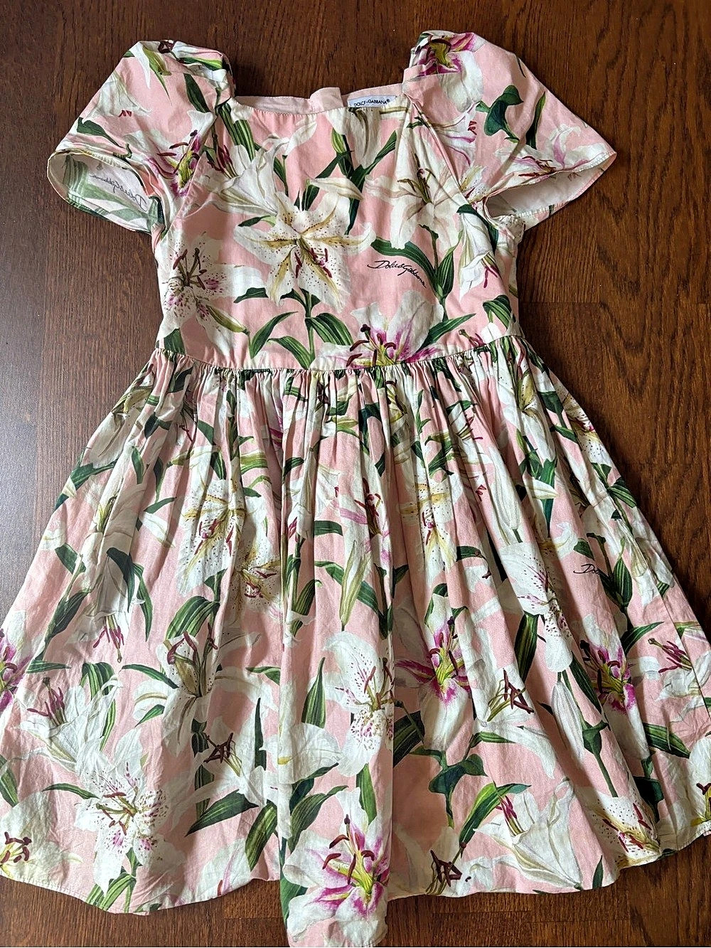 Dolce & Gabbana floral dress Girls Size 5 Pink